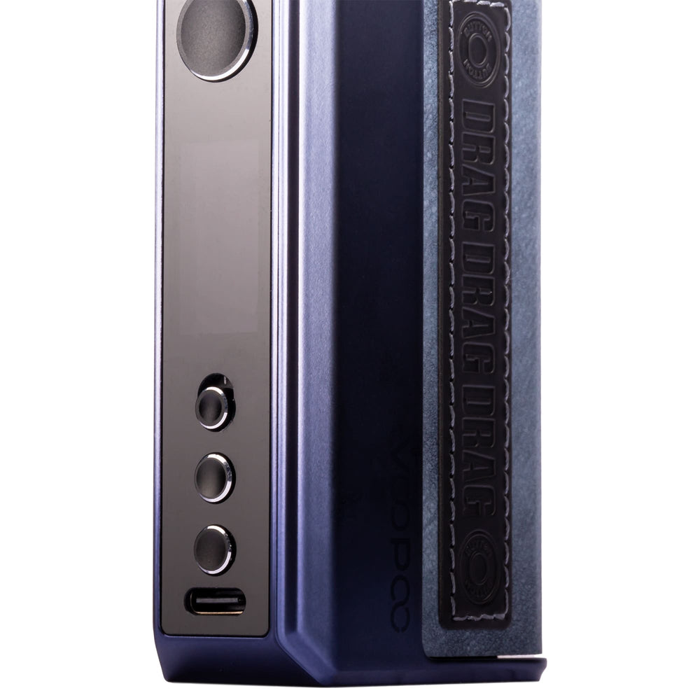 Close up of Gradient Blue Drag 5 vape kit.
