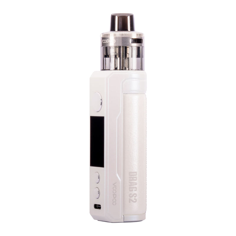 Pearl White Voopoo Drag S2 Vape Kit - Front Image