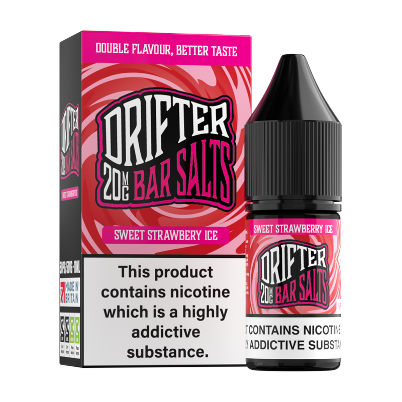 Sweet Strawberry Ice Nic Salt by Drifter Bar Salts 10ml