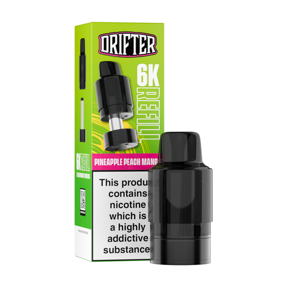 drifter 6k refill pineapple peach mango