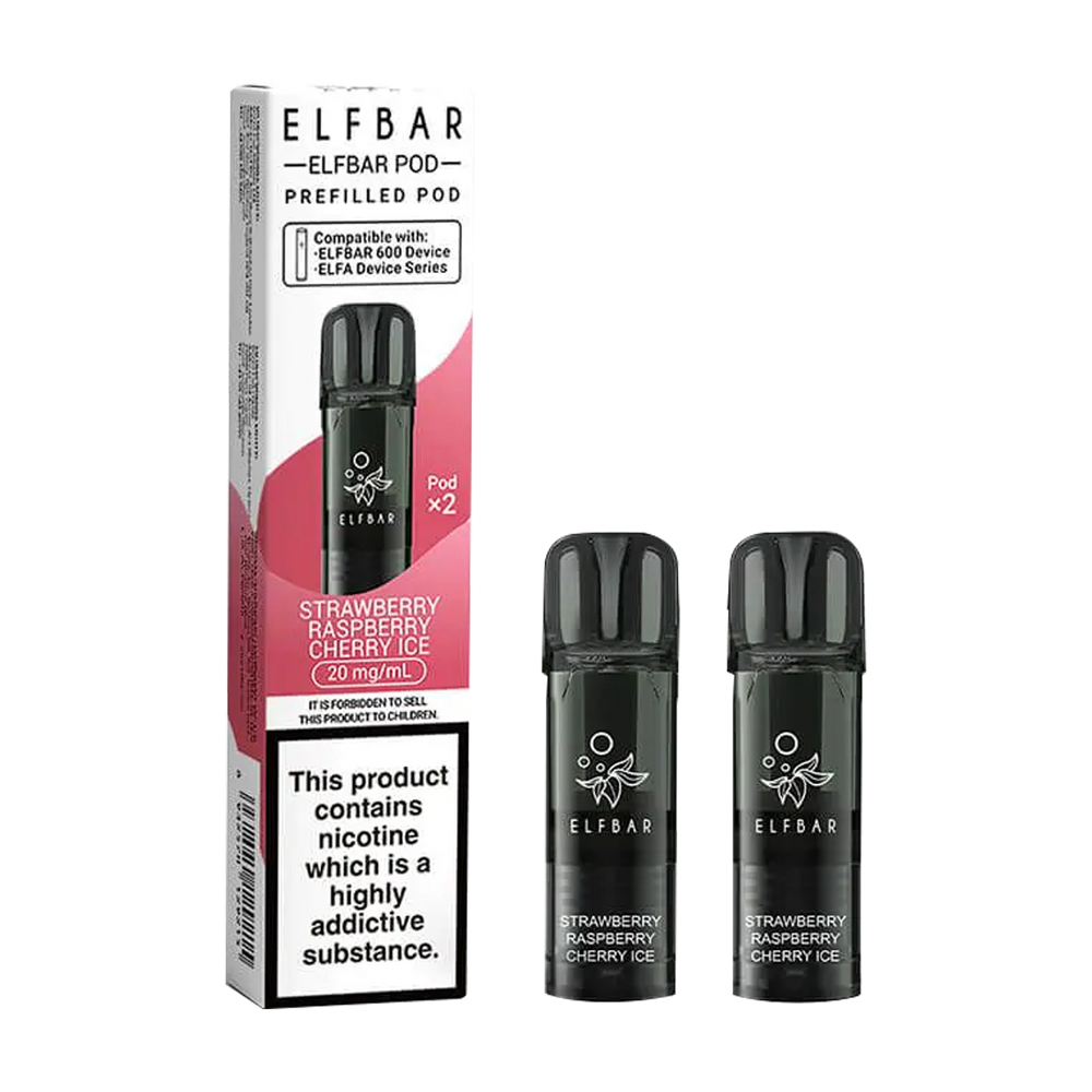 Elfbar 600 Prefilled POD Strawberry Raspberry Cherry Ice