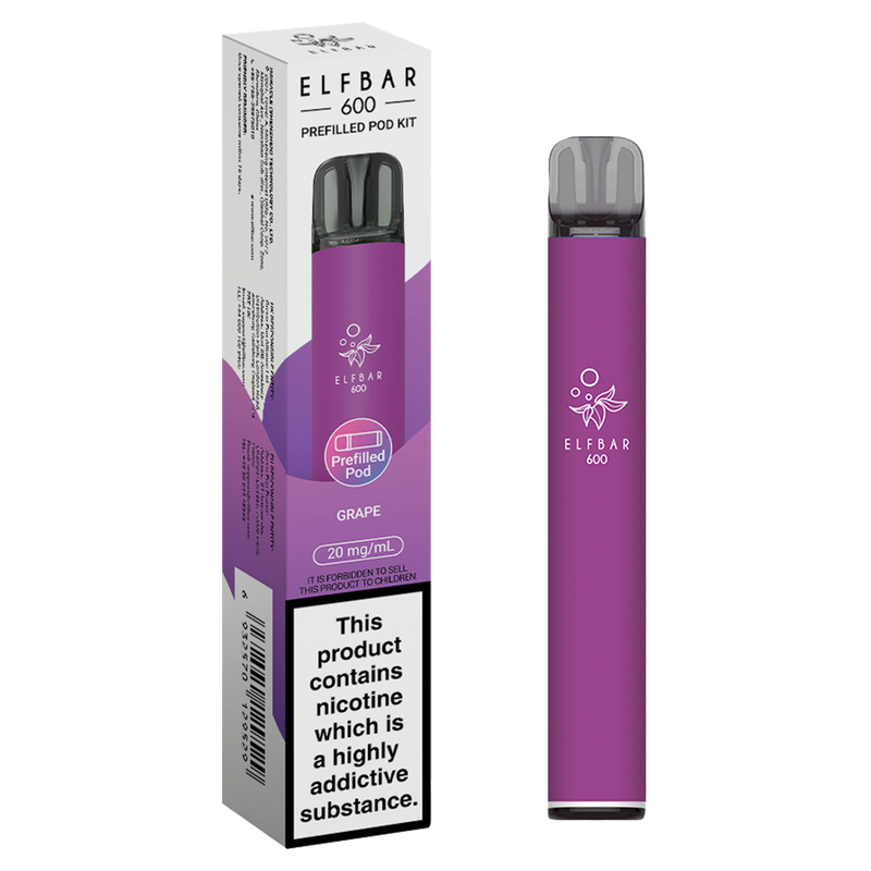 elfbar 600 prefilled pod kit grape
