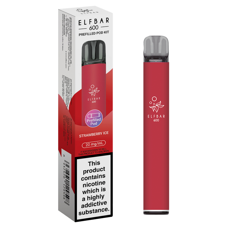 elfbar 600 prefilled pod kit strawberry ice