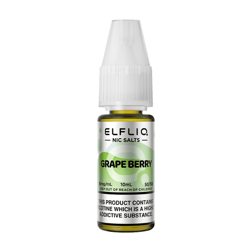 Elfliq Grape Berry 10ml nic salt bottle render.
