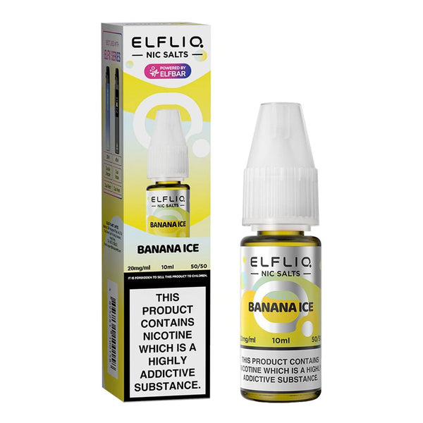 Elfliq Banana Ice Nic Salt E-Liquid.