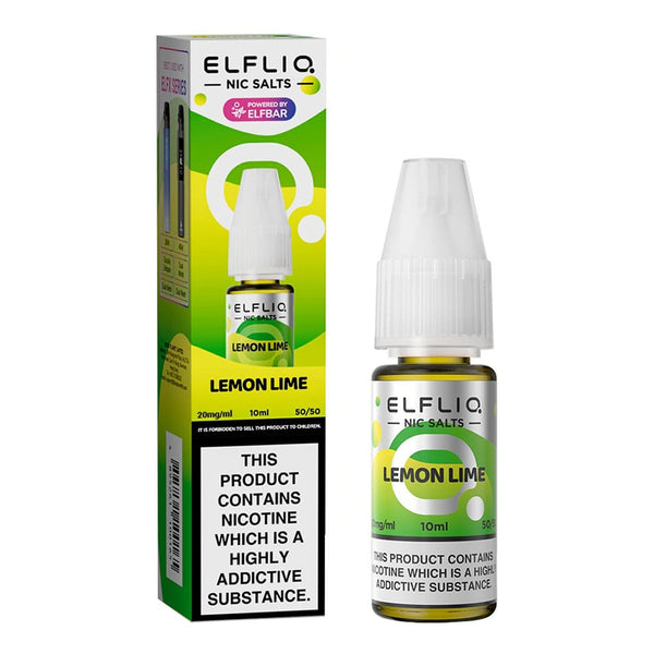 Elfliq Lemon Lime Nic Salt E-Liquid.