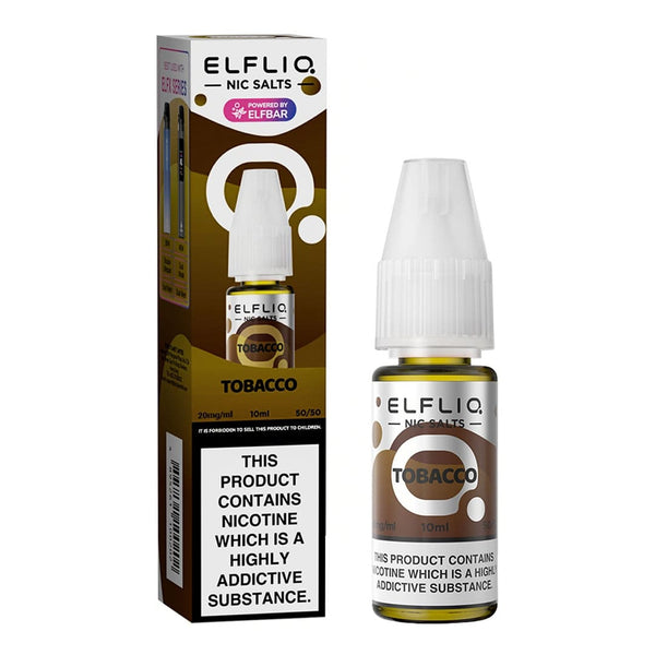 Elfliq Tobacco Nic Salt E-Liquid.