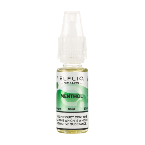 elfliq by elfbar nic salts 10ml menthol