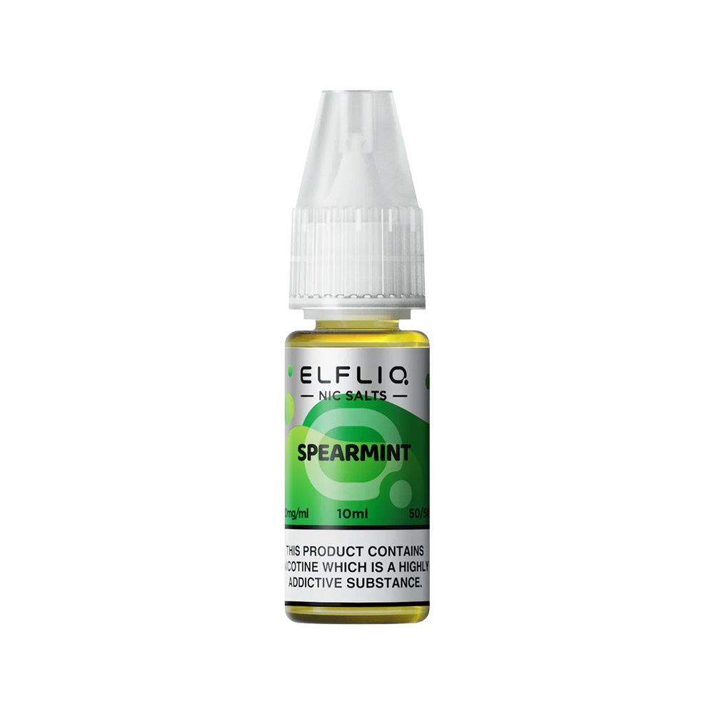 Spearmint Elfliq Nic Salt by Elfbar - 10ml - E-Liquid Royal Flush Vape Spearmint Elfliq Nic Salt by Elfbar - 10ml - E-Liquid Royal Flush Vape
