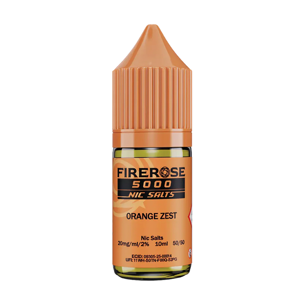 elux fire rose 5000 nic salt eliquid orange zest