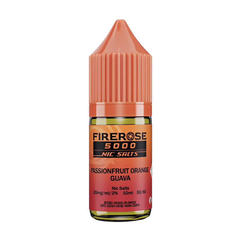 elux fire rose 5000 nic salt eliquid passionfruit orange guava