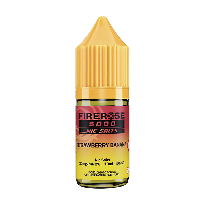 elux fire rose 5000 nic salt eliquid strawberry banana