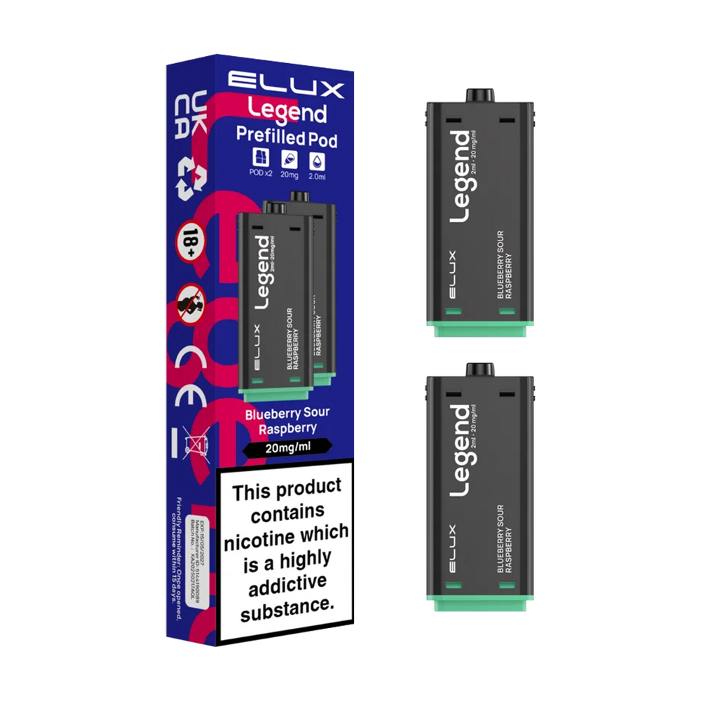 Blueberry Sour Raspberry Elux Legend 1500 Pods