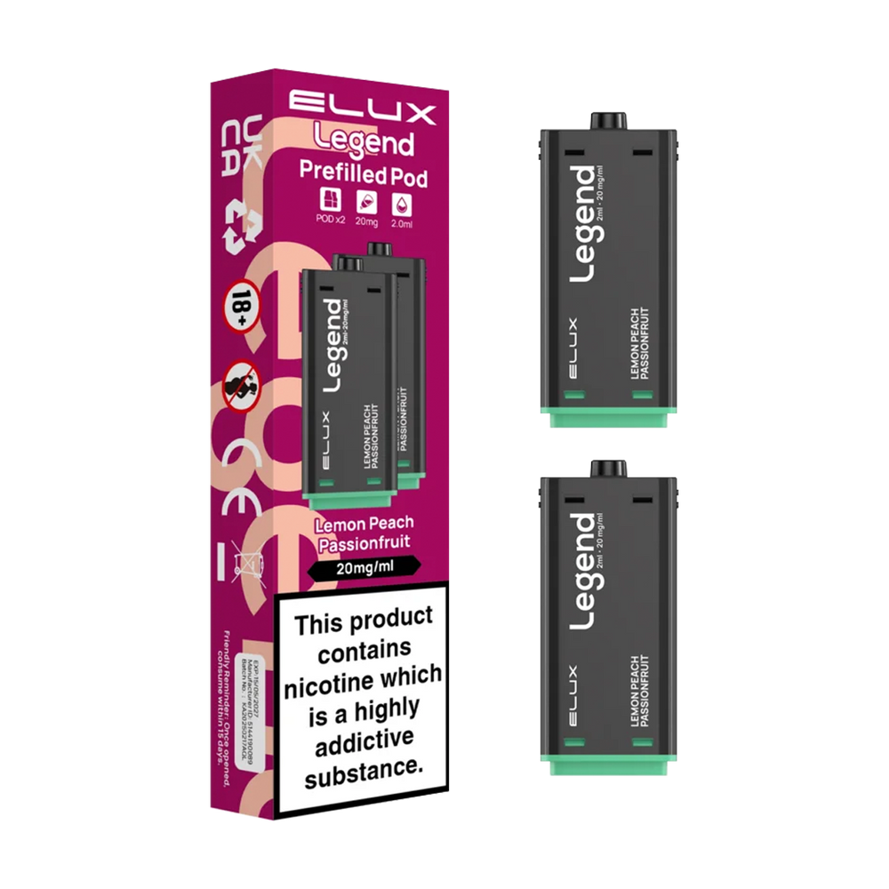 Lemon Peach Passionfruit Elux Legend 1500 Pods