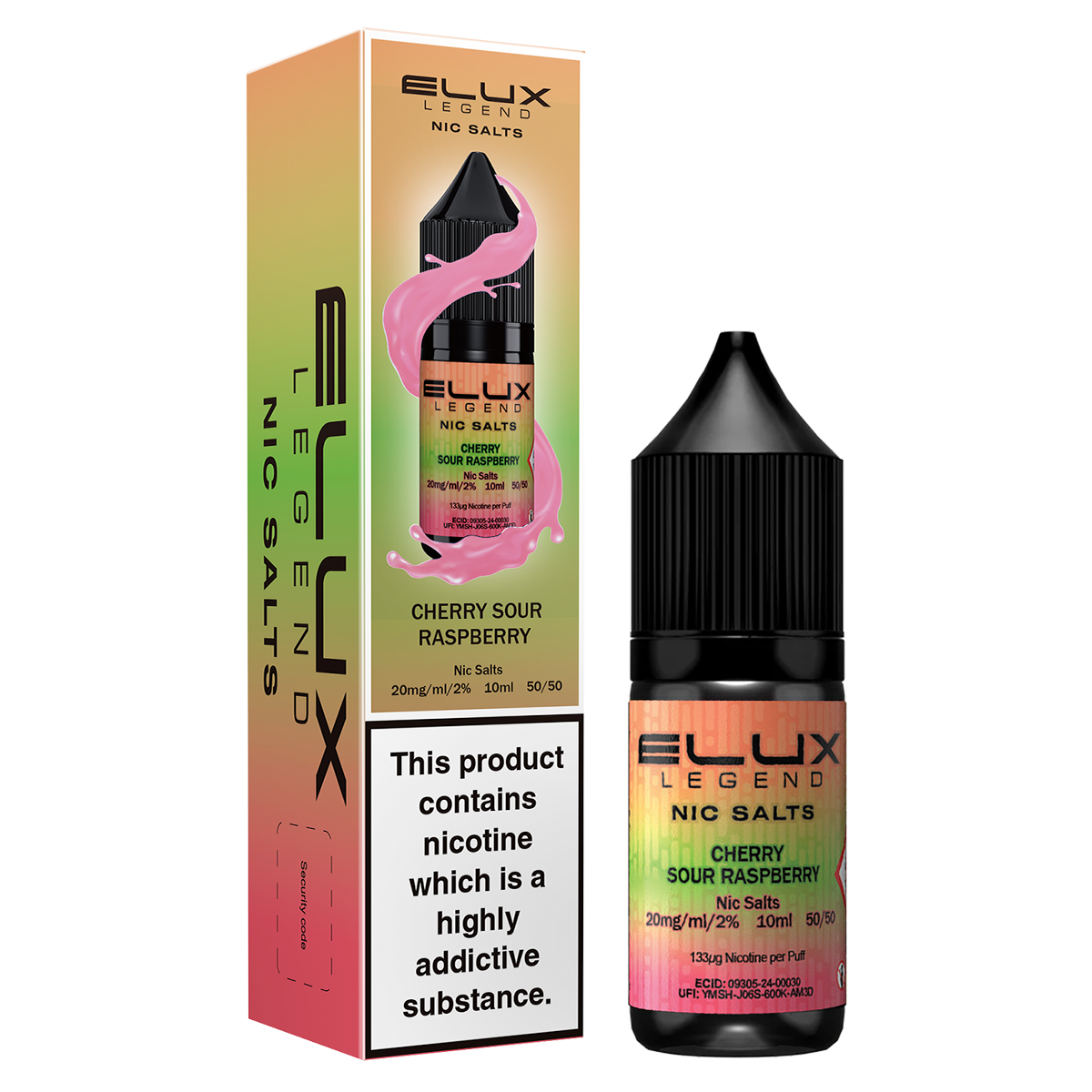 Cherry Sour Raspberry Nic Salt by Elux 10ml