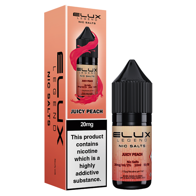 Juicy Peach Nic Salt by Elux 10ml