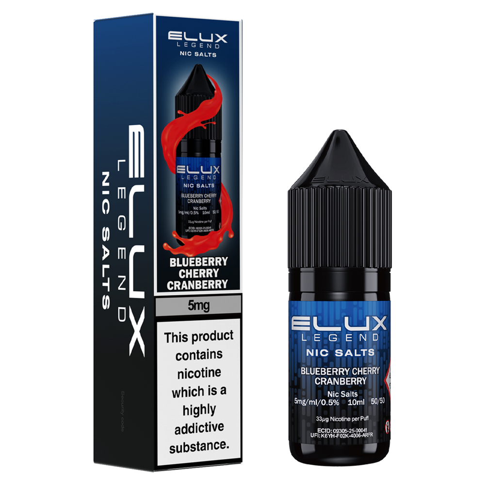 Blueberry Cherry Cranberry Nic Salt by Elux 10ml