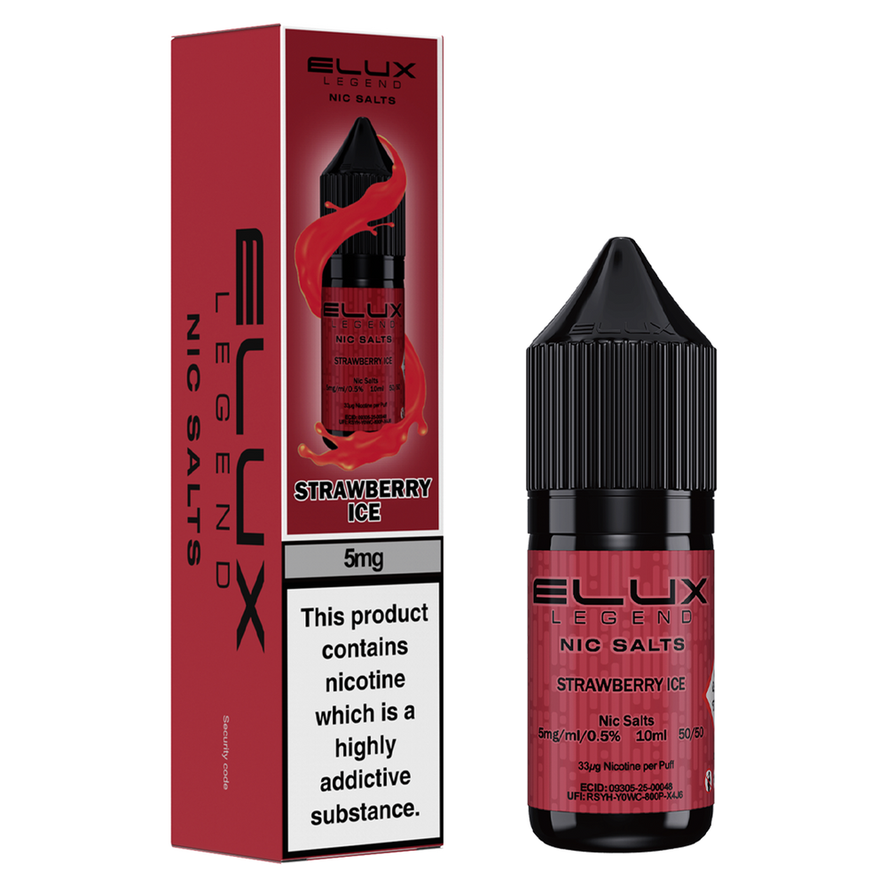 Strawberry Ice Nic Salt by Elux 10ml