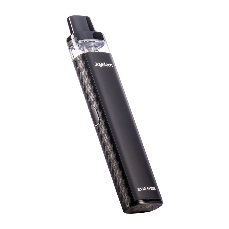 Angled photo of Carbon Fibre Joyetech Evio M Pro vape kit