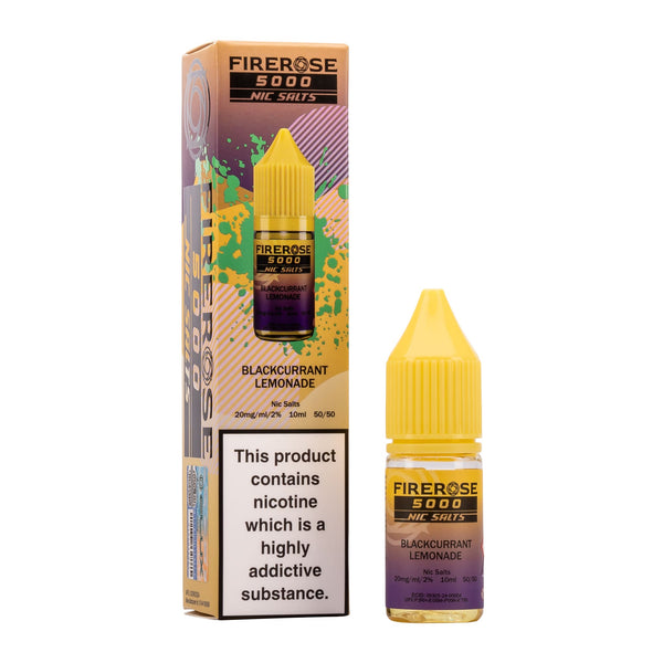 Firerose 5000 Blackcurrant Lemonade Nic Salt E-Liquid by Eluxtech