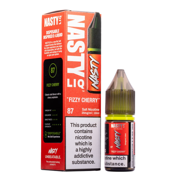 Nastyliq Fizzy Cherry 10ml Nic Salt E-Liquid