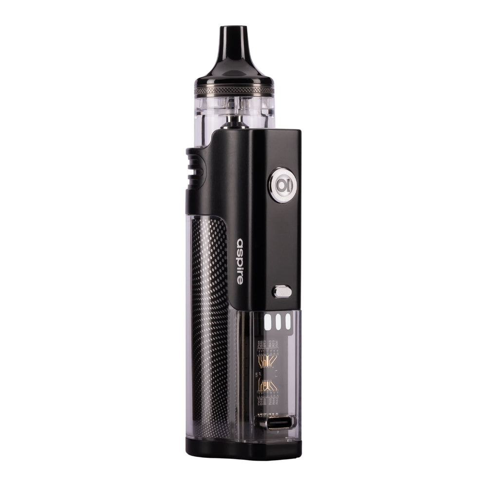 Front Angled Image of Black Flexus AIO Vape Kit.