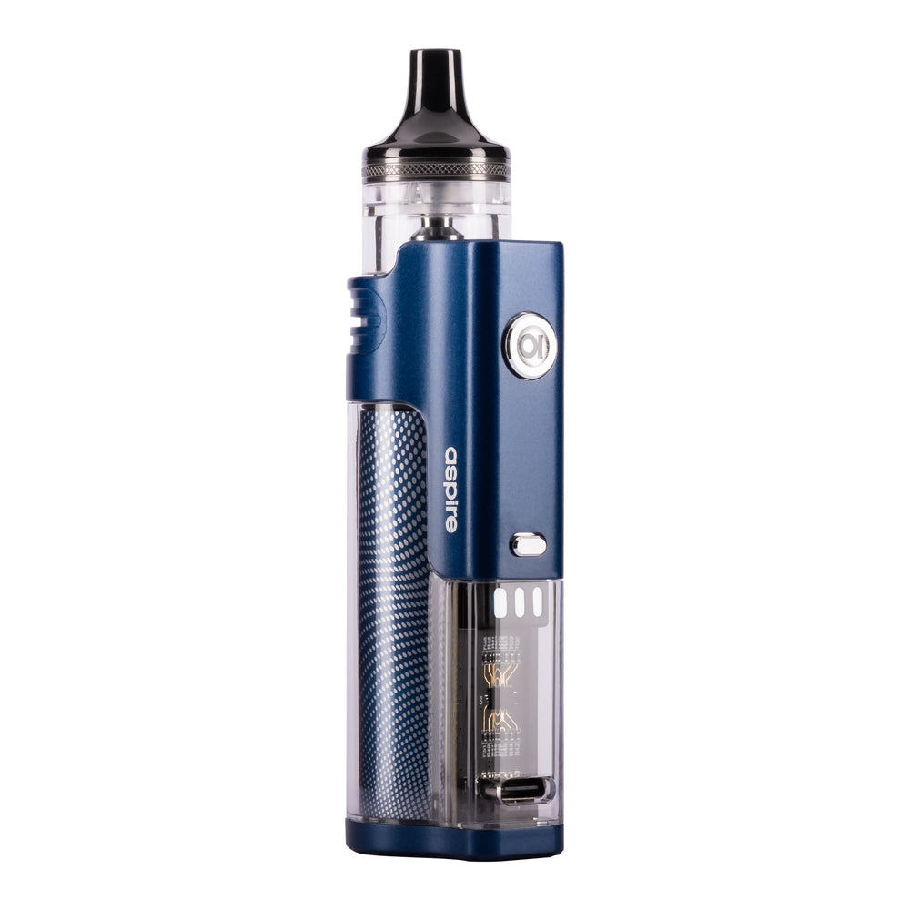 Front Angled Image of Blue Flexus AIO Vape Kit.
