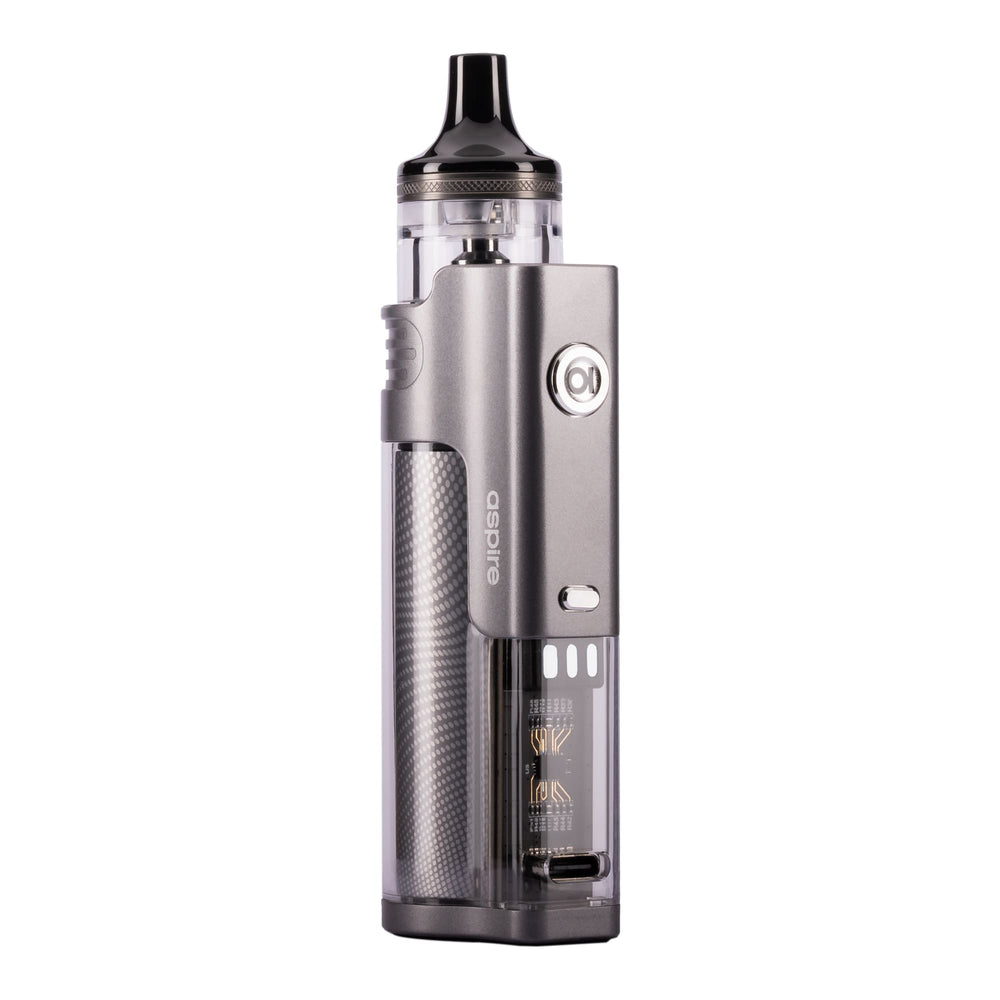 Front Angled Image of Silver Flexus AIO Vape Kit.