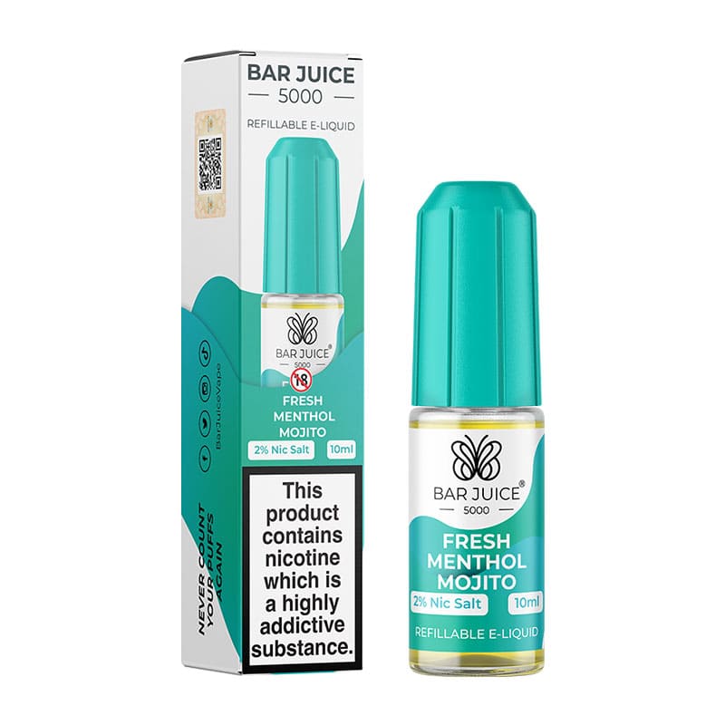 Fresh Menthol Mojito Nic Salt E-Liquid by Bar Juice 5000