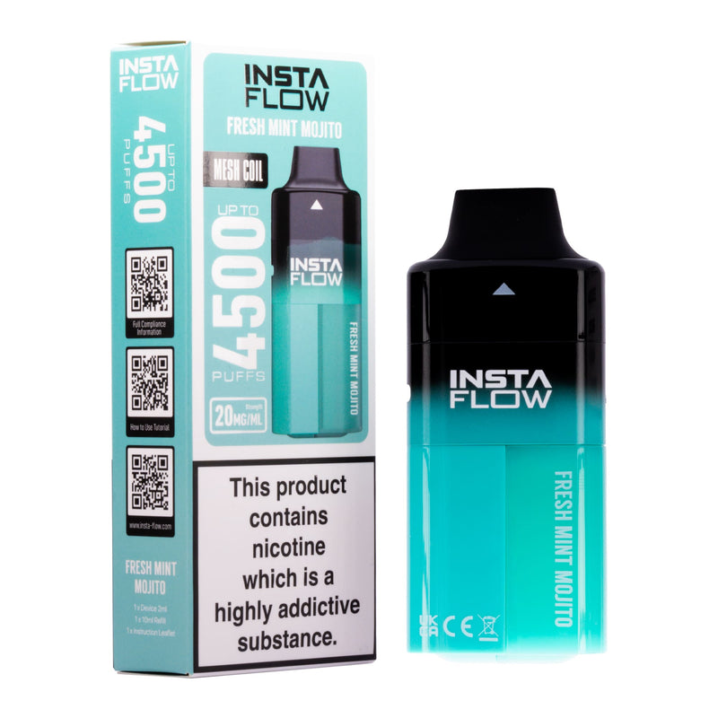 Instaflow 4500 Dispoable Vape Kit - Fresh Mint Mojito Flavour