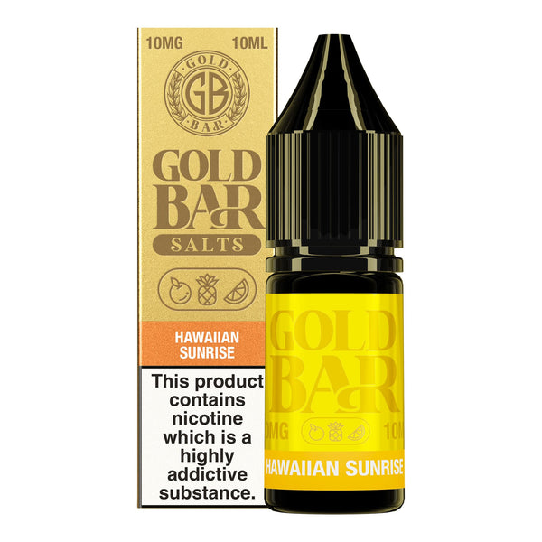Hawaiian Sunrise Gold Bar Nic Salt E-Liquid by Vape Gold - 10mg
