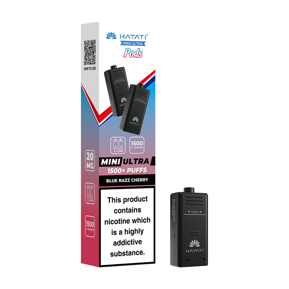 hayati mini ultra pods blue razz cherry