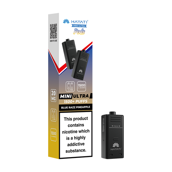 hayati mini ultra pods blue razz pineapple