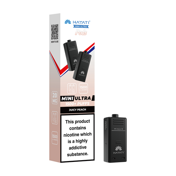 hayati mini ultra pods juicy peach