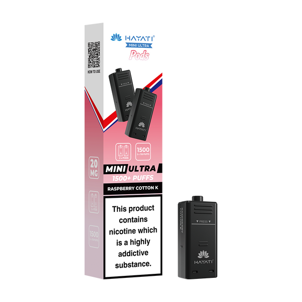 hayati mini ultra pods raspberry cotton k