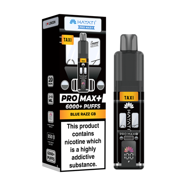 hayati pro max plus blue razz gb Hayati Pro Max+ 6000 Prefilled Pod Vape Kit Blue Razz Lemonade 20mg main image 0
