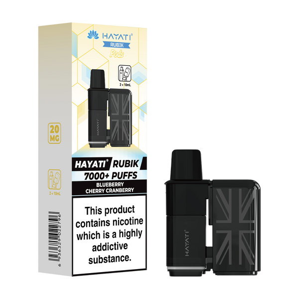 hayati rubik 7000 refill pods blueberry cherry cranberry