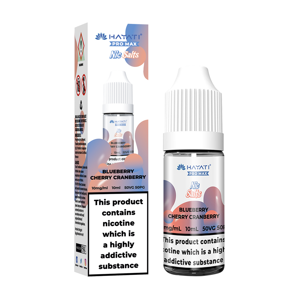 hayati pro max nic salts blueberry cherry cranberry