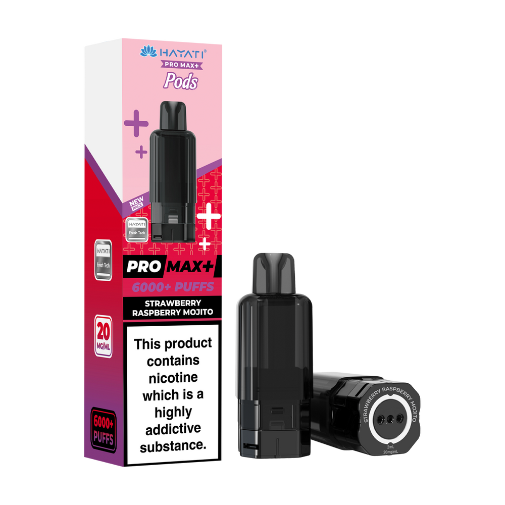 hayati pro max plus 6000 pods strawberry raspberry mojito