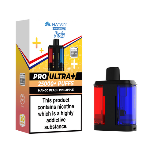 hayati pro ultra plus pods mango peach pineapple