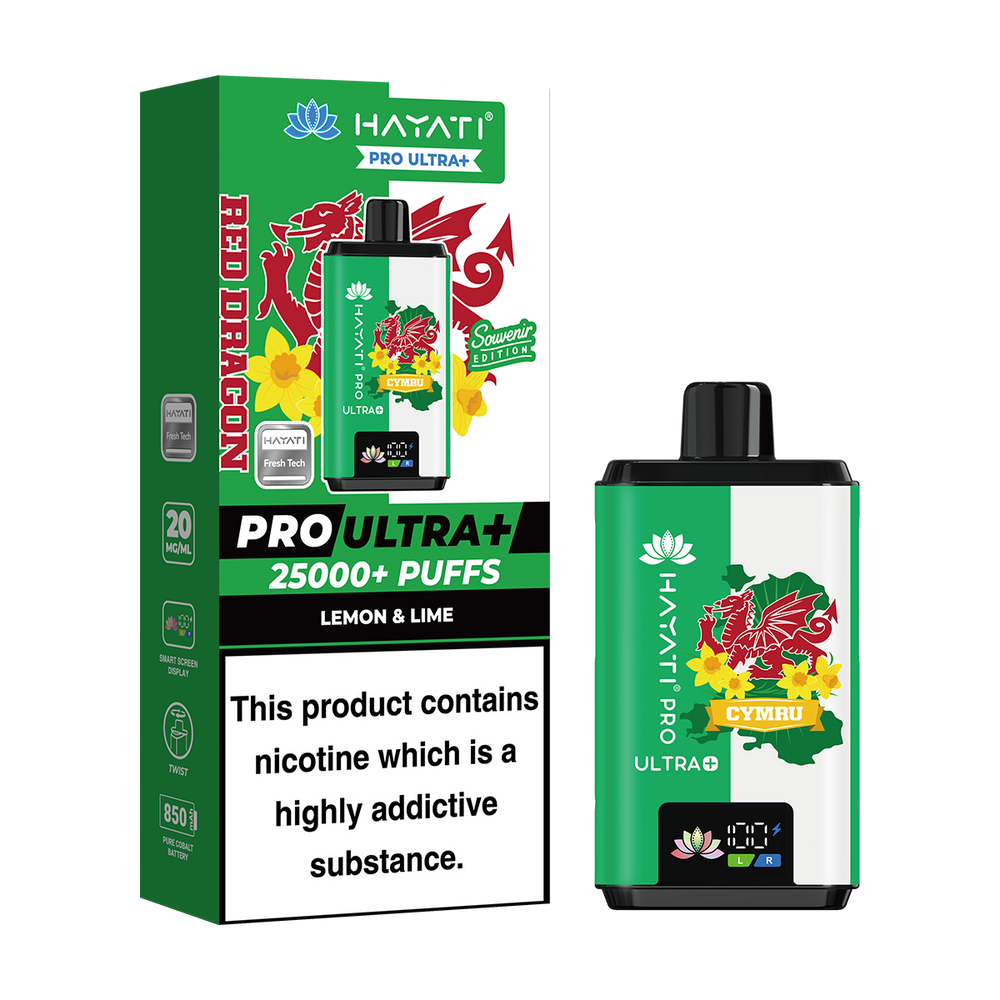 Hayati Pro Ultra Plus 25000 Wales Souvenir Edition – Royal Flush Vape