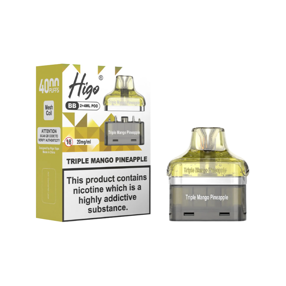 Higo BB 4000 Refill Pack triple mango pineapple