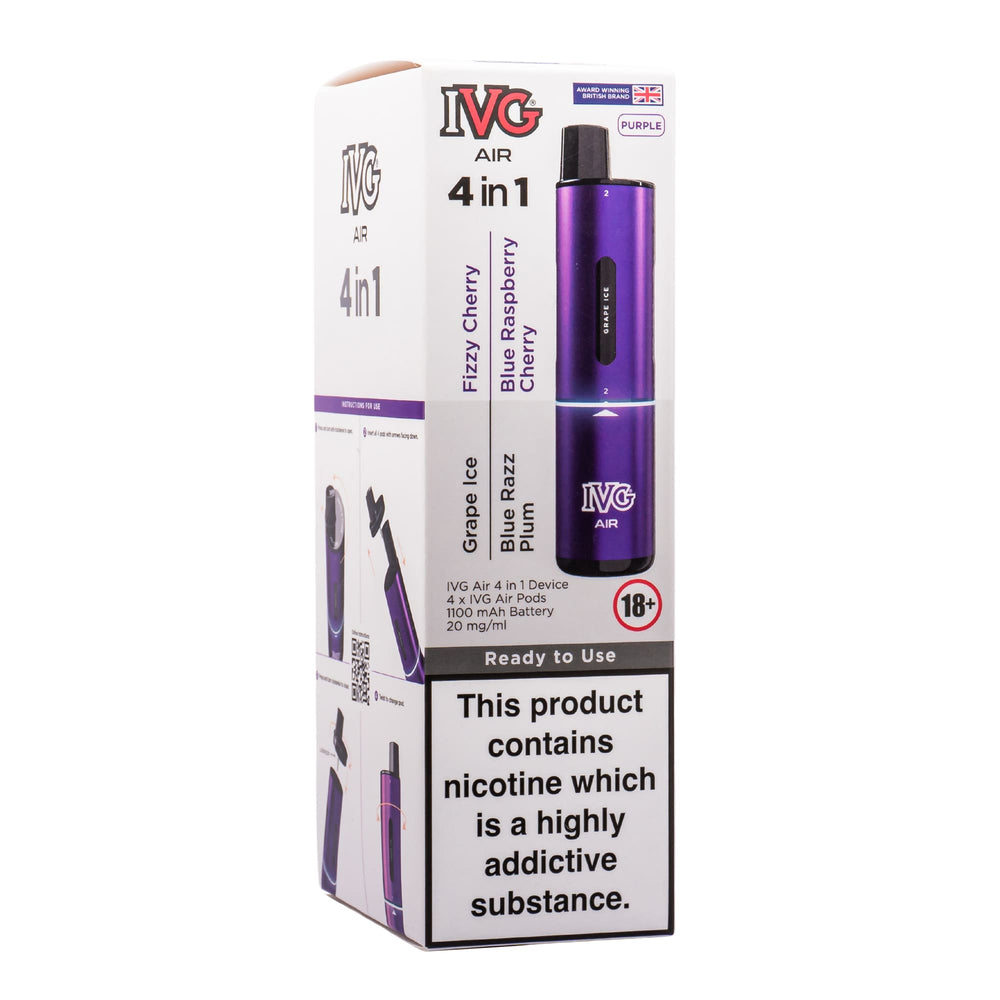 IVG Air 4 in 1 Vape Kit | Prefilled Pod Kit Royal Flush Vape IVG Air 4 in 1 Vape Kit | Prefilled Pod Kit Royal Flush Vape