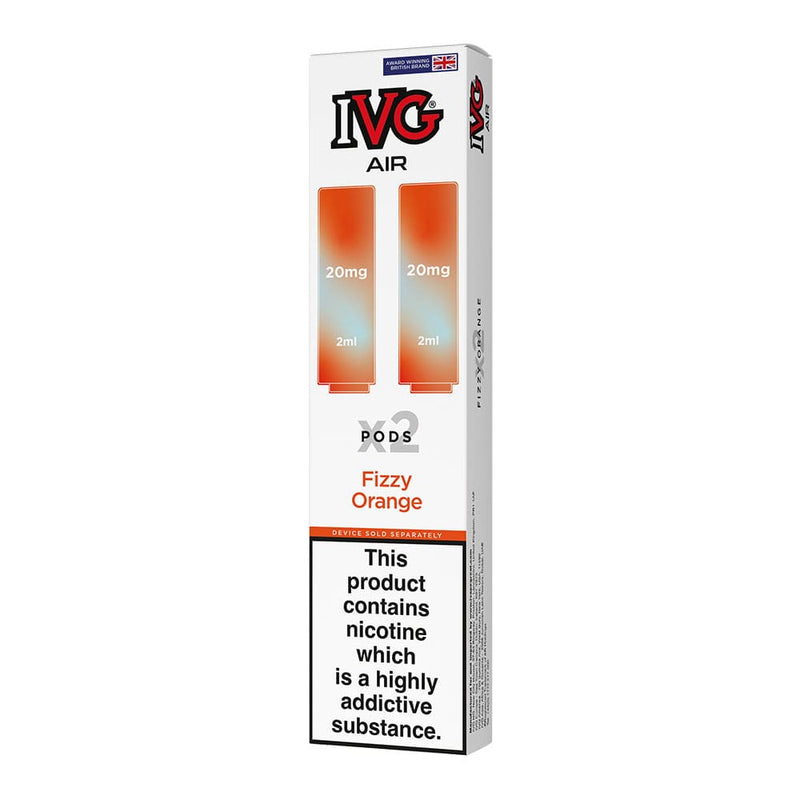 Pack of two IVG Air Fizzy Orange pre-filled pods.