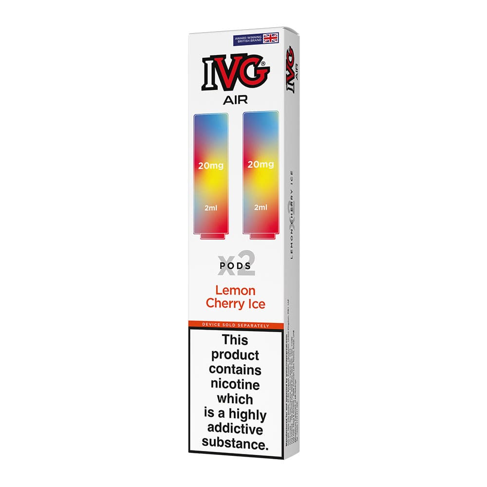 Pack of two IVG Air Lemon Cherry Ice pre-filled pods.