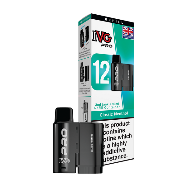 ivg pro 12ml tank and refill classic menthol