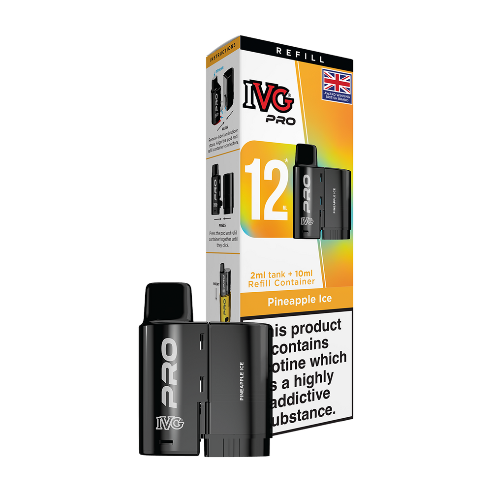 ivg pro 12ml tank and refill pineapple ice