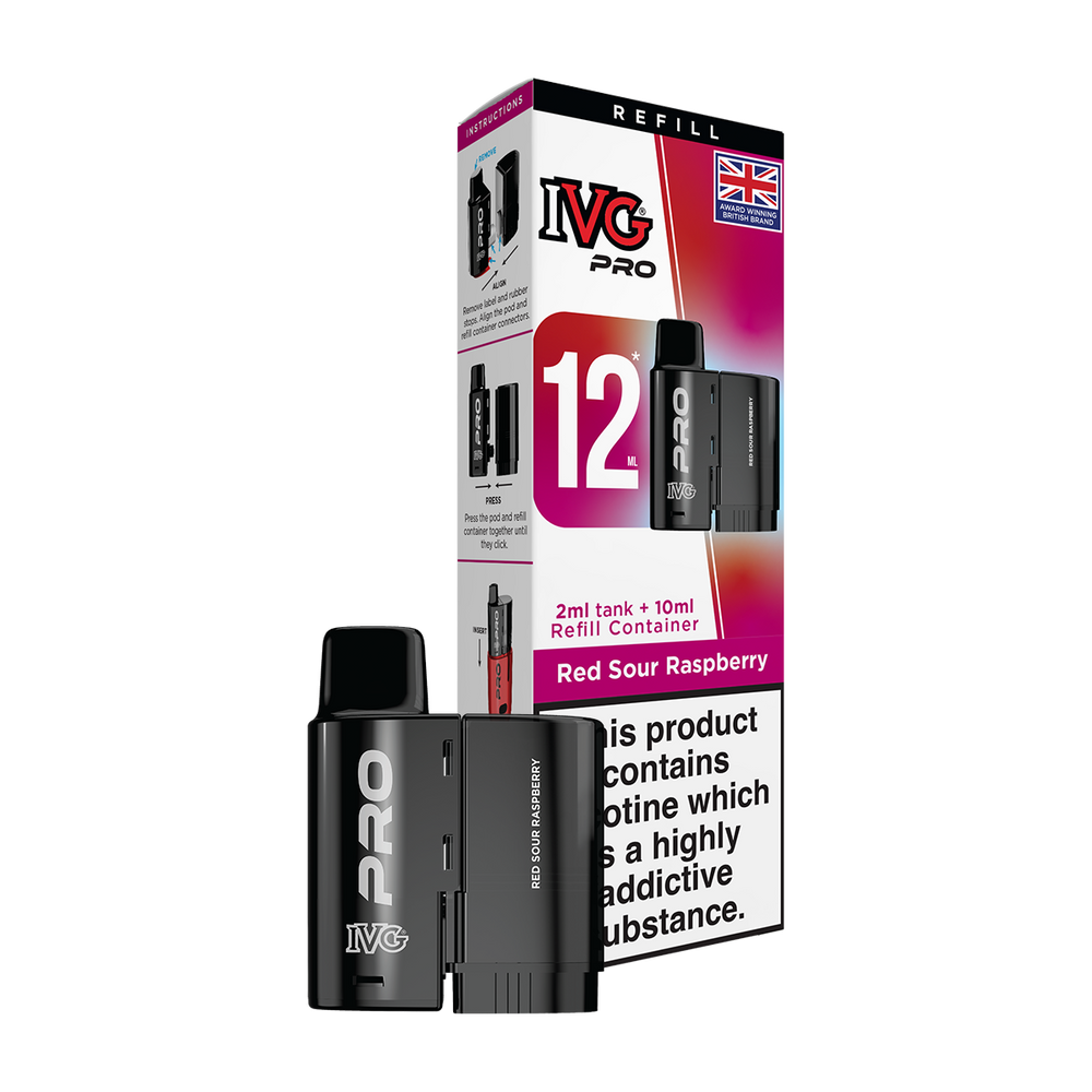 ivg pro 12ml tank and refill red sour raspberry
