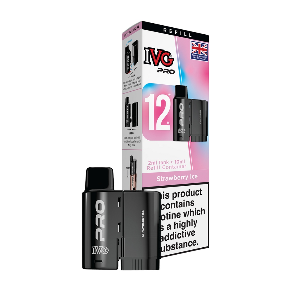 ivg pro 12ml tank and refill strawberry ice