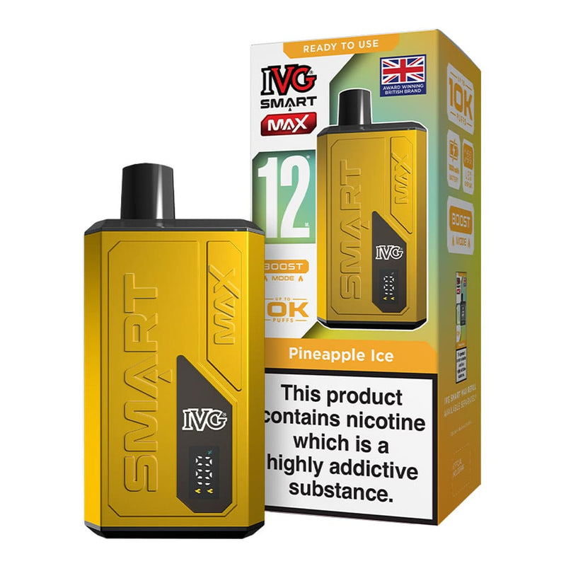IVG Pineapple Ice Smart Max vape kit and box render.